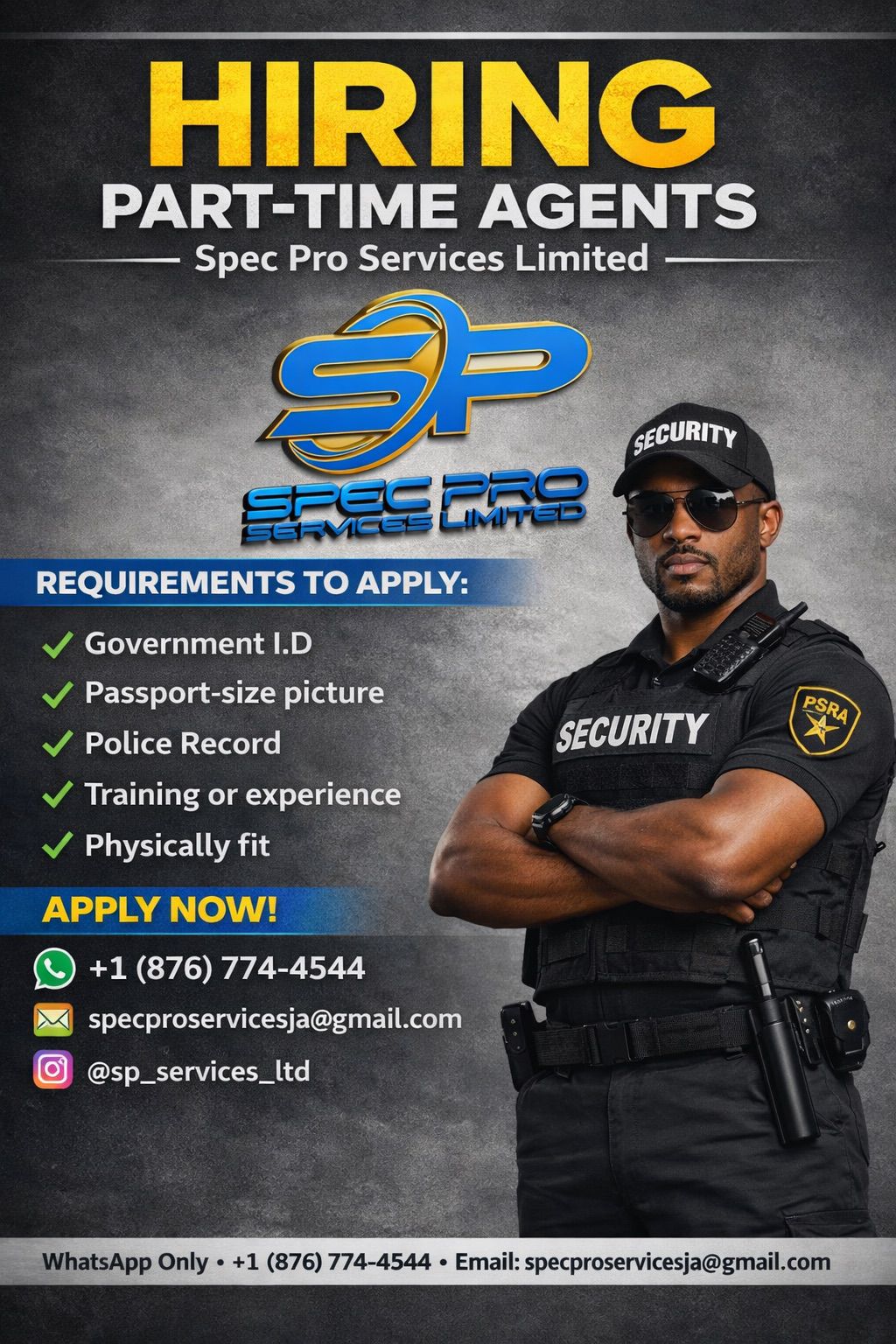 Part-time hiring poster